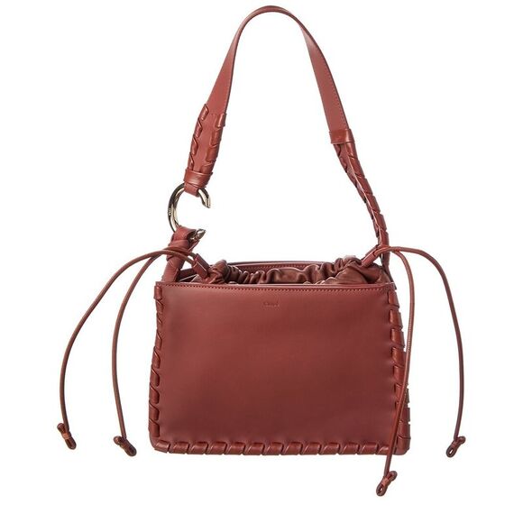 Chloé Mate Gusset Leather Shoulder Bag, Brown - Picture 1 of 4